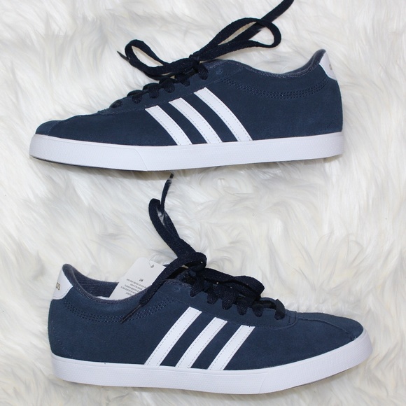 🔥SALE🔥BNIB adidas Navy Courtset Suede Sneakers - Picture 2 of 7